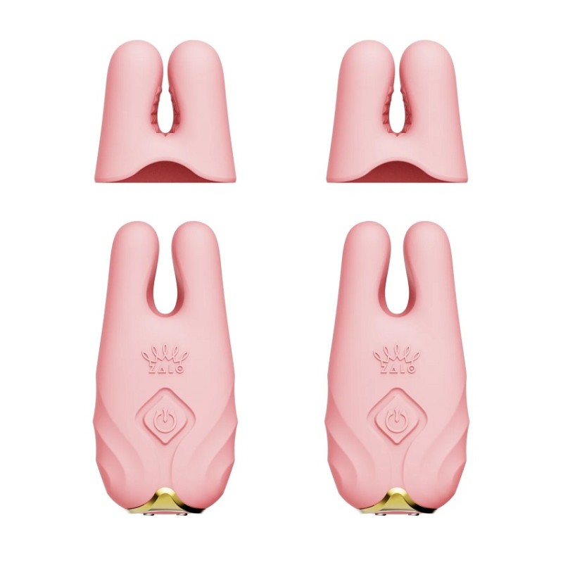 Zalo Nave APP Vibro Nipple Clamps - Velvet Purple