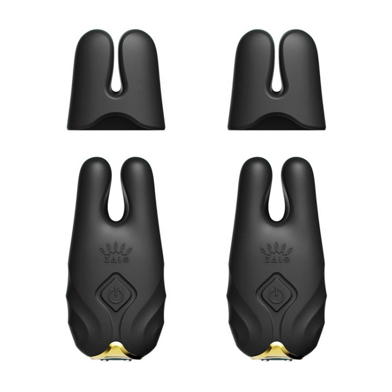 Zalo Nave APP Vibro Nipple Clamps - Velvet Purple