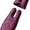 Zalo Nave APP Vibro Nipple Clamps - Velvet Purple