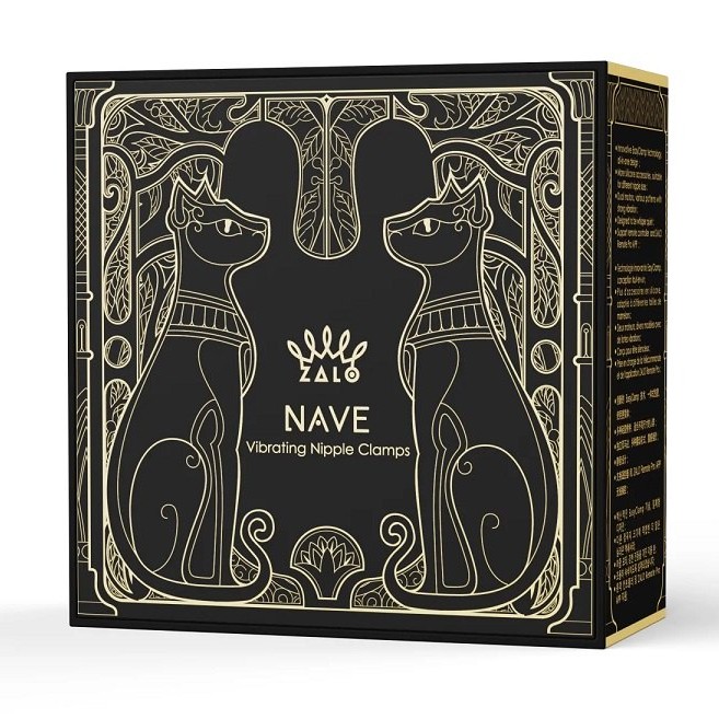 Zalo Nave APP Vibro Nipple Clamps - Velvet Purple
