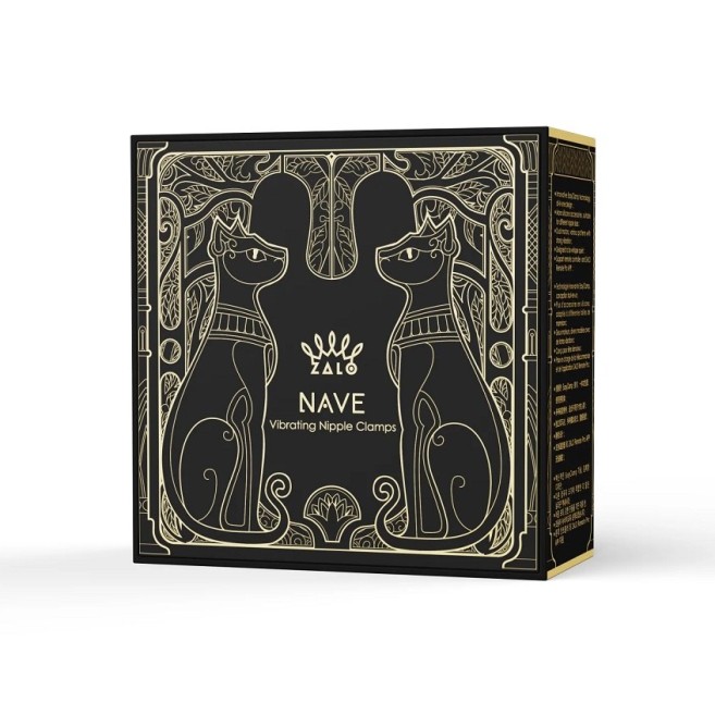 Zalo Nave APP Vibro Nipple Clamps - Velvet Purple