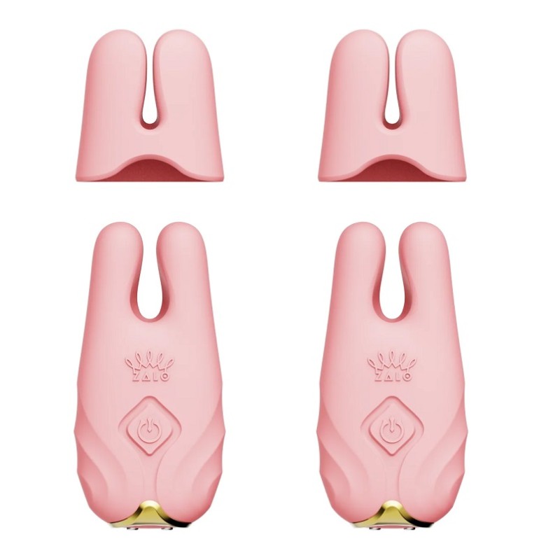 Zalo Nave APP Vibro Nipple Clamps - Velvet Purple