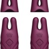Zalo Nave APP Vibro Nipple Clamps - Velvet Purple