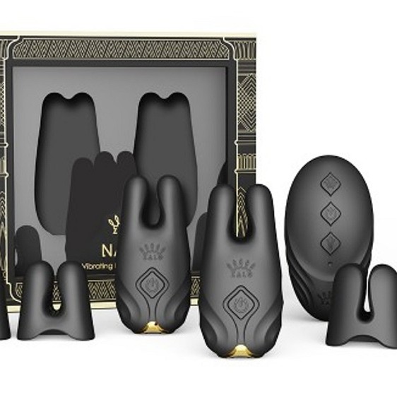 Zalo Nave APP Vibro Nipple Clamps - Velvet Purple