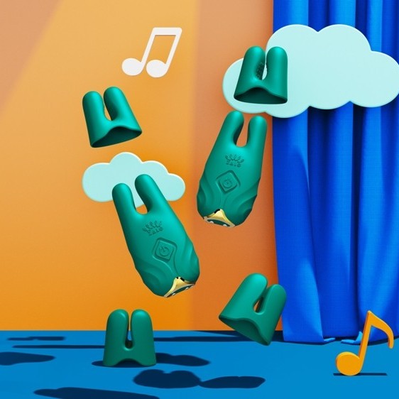 Zalo Nave APP Vibro Nipple Clamps - Velvet Purple