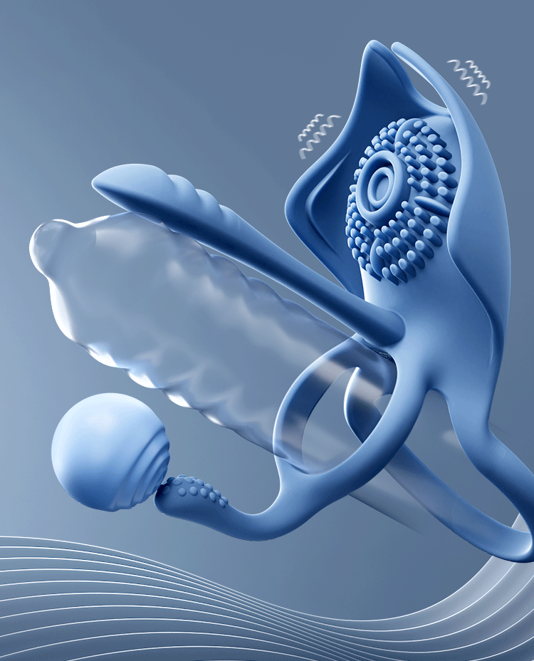 SVAKOM Barzillai APP Cockring & Couple Vibrator - Blue
