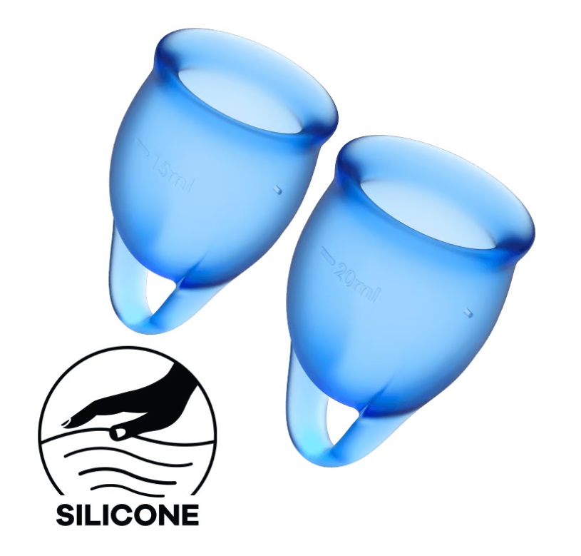 Satisfyer - Feel Confident Menstrual Cup - Dark Blue photo-3