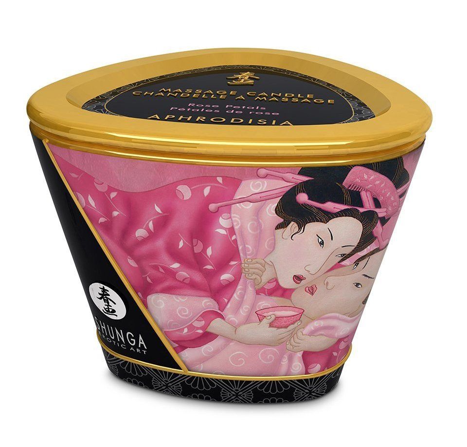 Shunga - Aphrodisia Massage Candle Rose Petals - 170ml photo-2