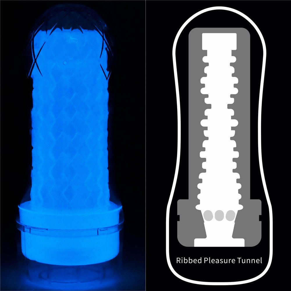 Lovetoy - Lumino Play Ribbed Masturbator - Clear photo-2