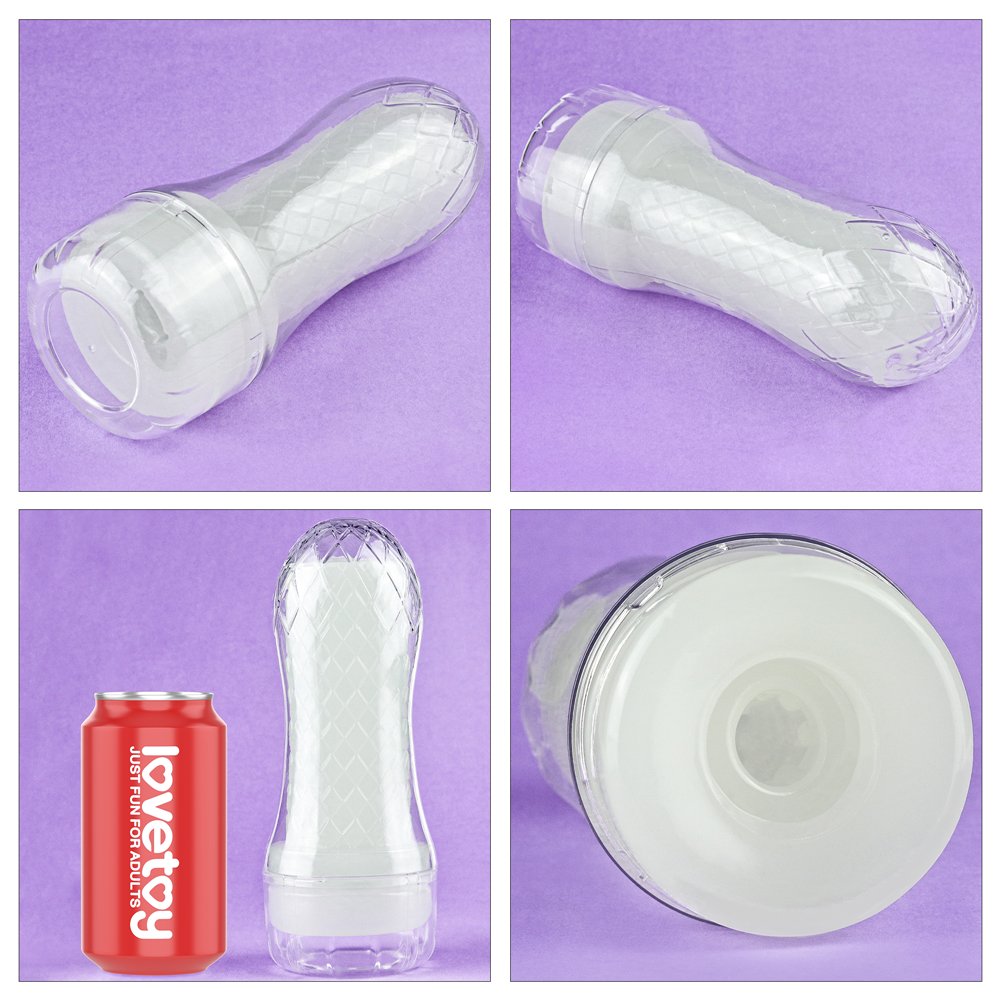 Lovetoy - Lumino Play Ribbed Masturbator - Clear photo-16