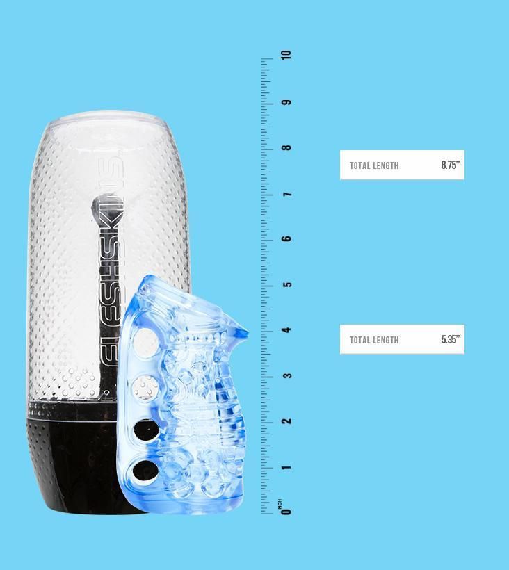 Fleshlight - Fleshskins Grip Blue Ice Stroker photo-3