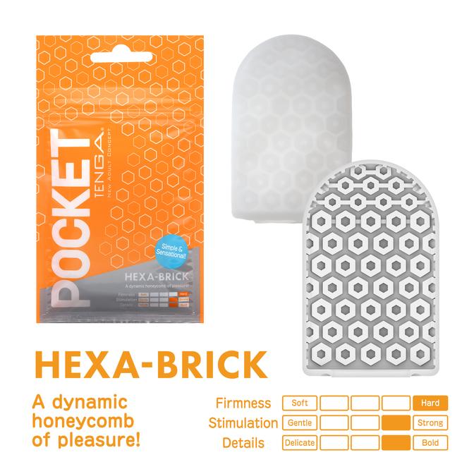 Tenga - Pocket Block Hexa-Brick - Orange photo-4 Tenga - Pocket Block Hexa-Brick - Orange photo-4