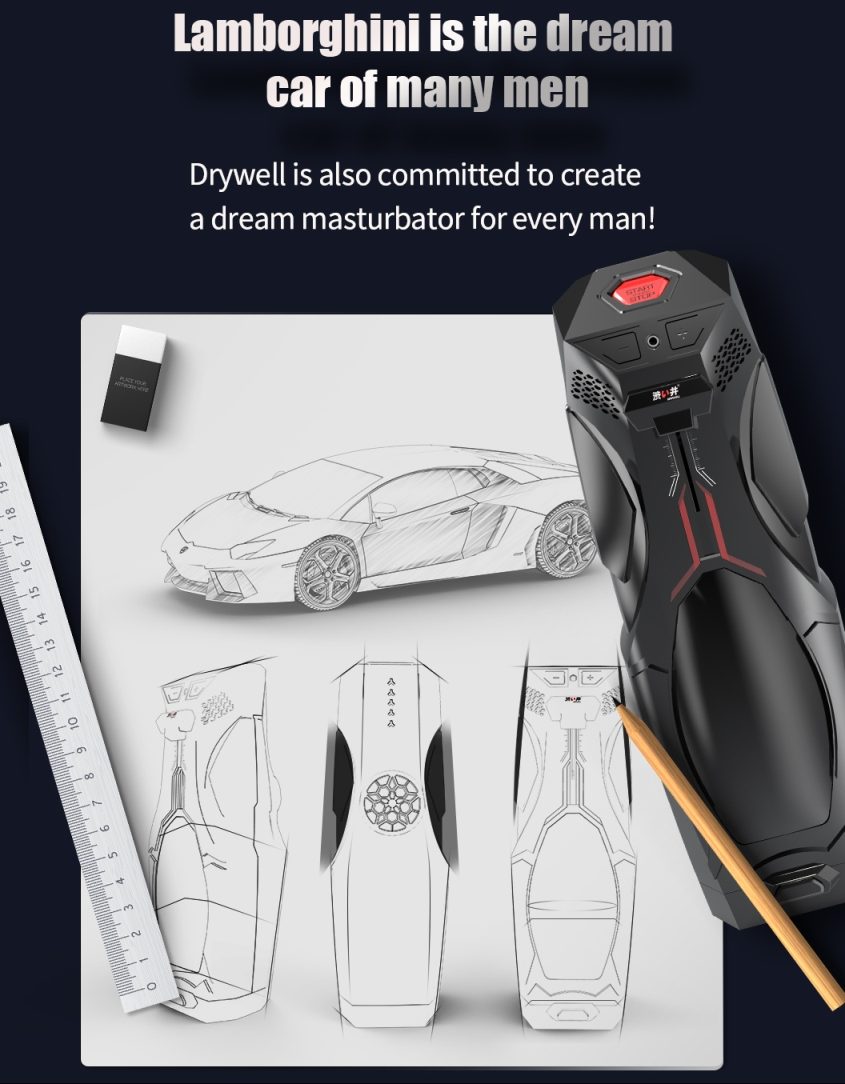 Drywell - Lamborghini Auto Masturbator - Black photo-7
