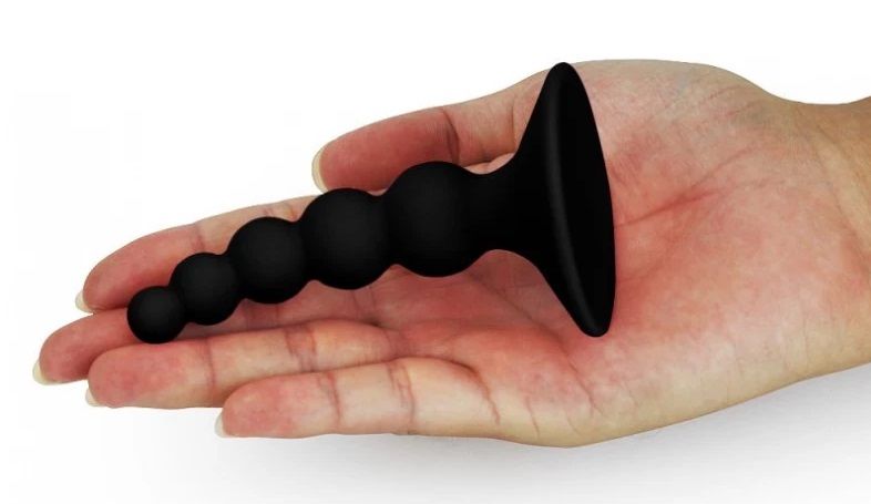 Lovetoy - Lure Me Beaded Anal Plug - Black photo-2