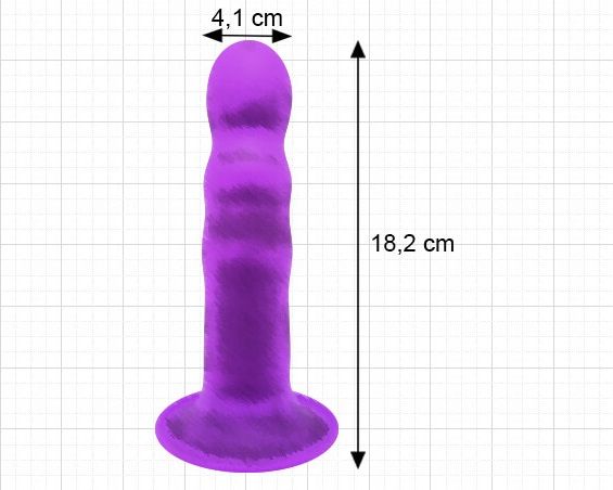 Adrien Lastic - 7'' Silicone Dildo - Purple photo-3