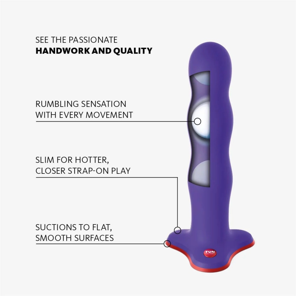 Fun Factory - Bouncer Rumbling Dildo - Flashy Purple photo-3 Fun Factory - Bouncer Rumbling Dildo - Flashy Purple photo-3