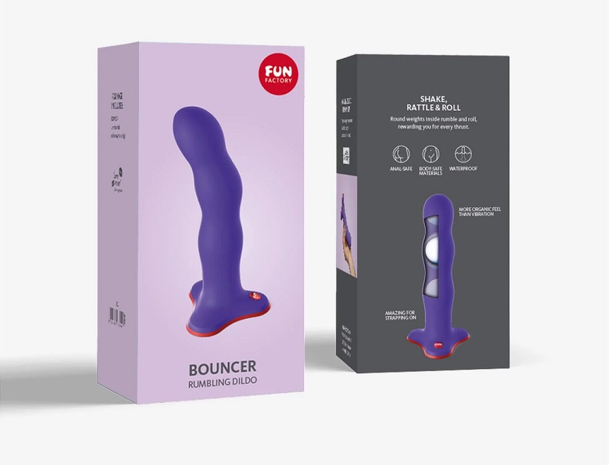 Fun Factory - Bouncer Rumbling Dildo - Flashy Purple photo-8