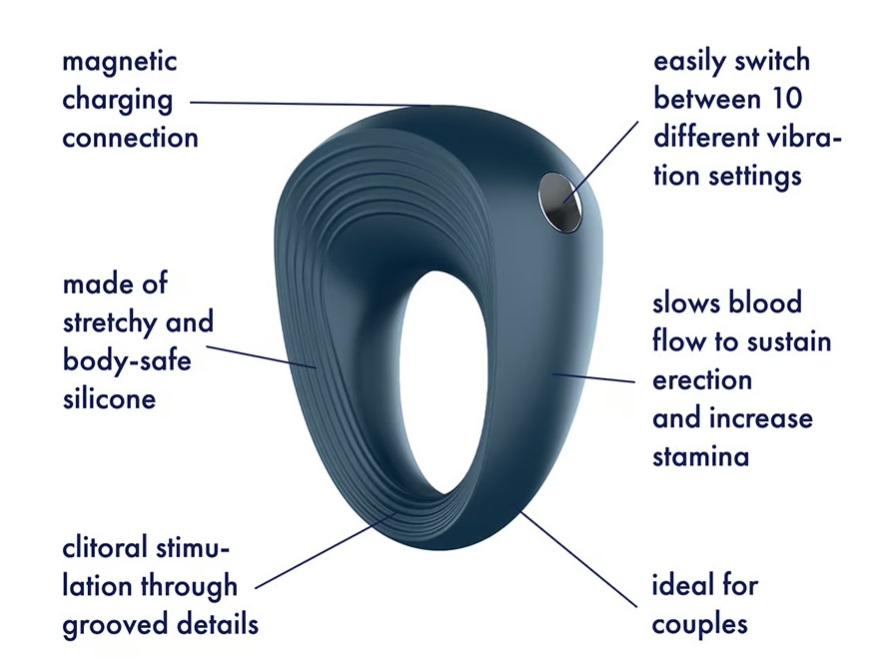 Satisfyer - Power Ring - Dark Blue photo-4