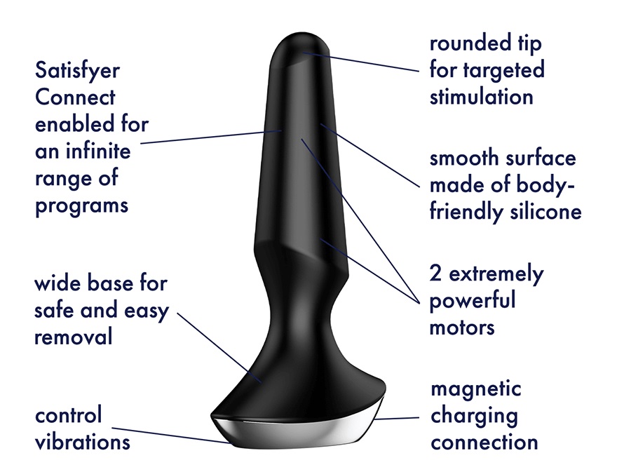 Satisfyer - Plug-ilicious 2 Vibrator - Black photo-5