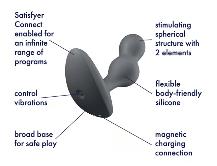 Satisfyer - Deep Diver Vibro Plug - Dark Grey photo-4