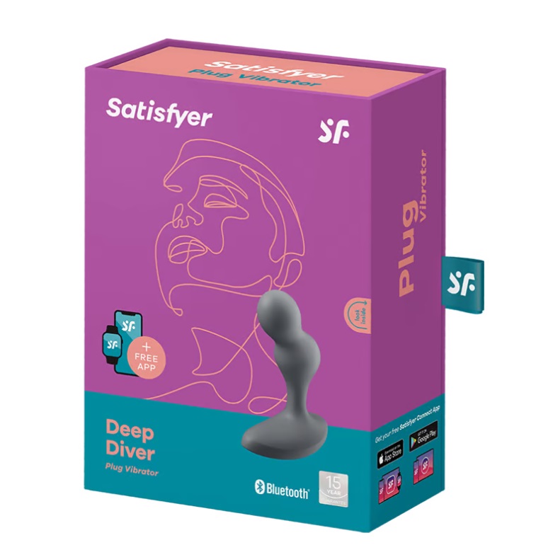Satisfyer - Deep Diver Vibro Plug - Dark Grey photo-5