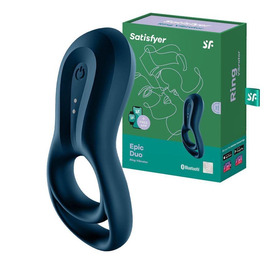 Satisfyer - Epic Duo Ring Vibrator - Navy Blue photo-8