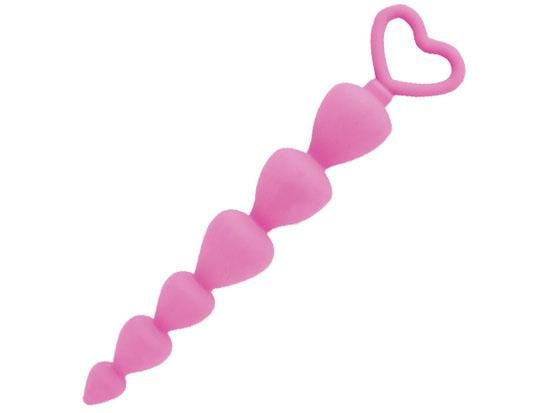 ToysHeart - Anadi Anal Beaded Plug 17.5x2.3cm - Pink photo-2