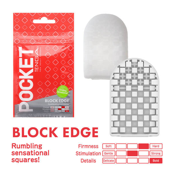 Tenga - Pocket Block Edge - Red photo-2 Tenga - Pocket Block Edge - Red photo-2