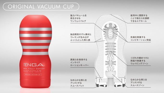 Tenga - Original Vacuum Cup Regular - Red (Renewal) photo-6