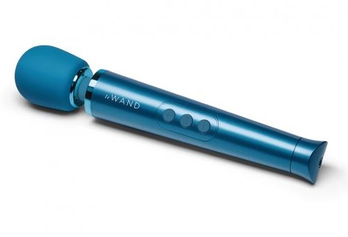 Le Wand - Petite Rechargeable Vibrating Massager - Blue photo-3