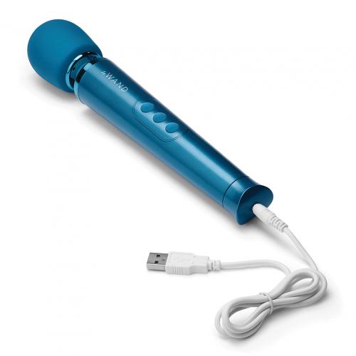 Le Wand - Petite Rechargeable Vibrating Massager - Blue photo-5