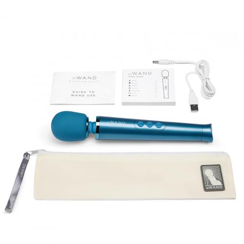 Le Wand - Petite Rechargeable Vibrating Massager - Blue photo-6