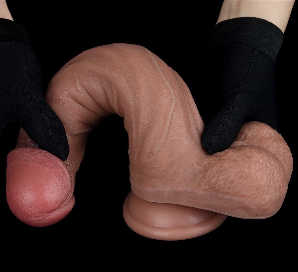 Lovetoy - 9'' Dual Layered Natural Dildo - Brown photo-7