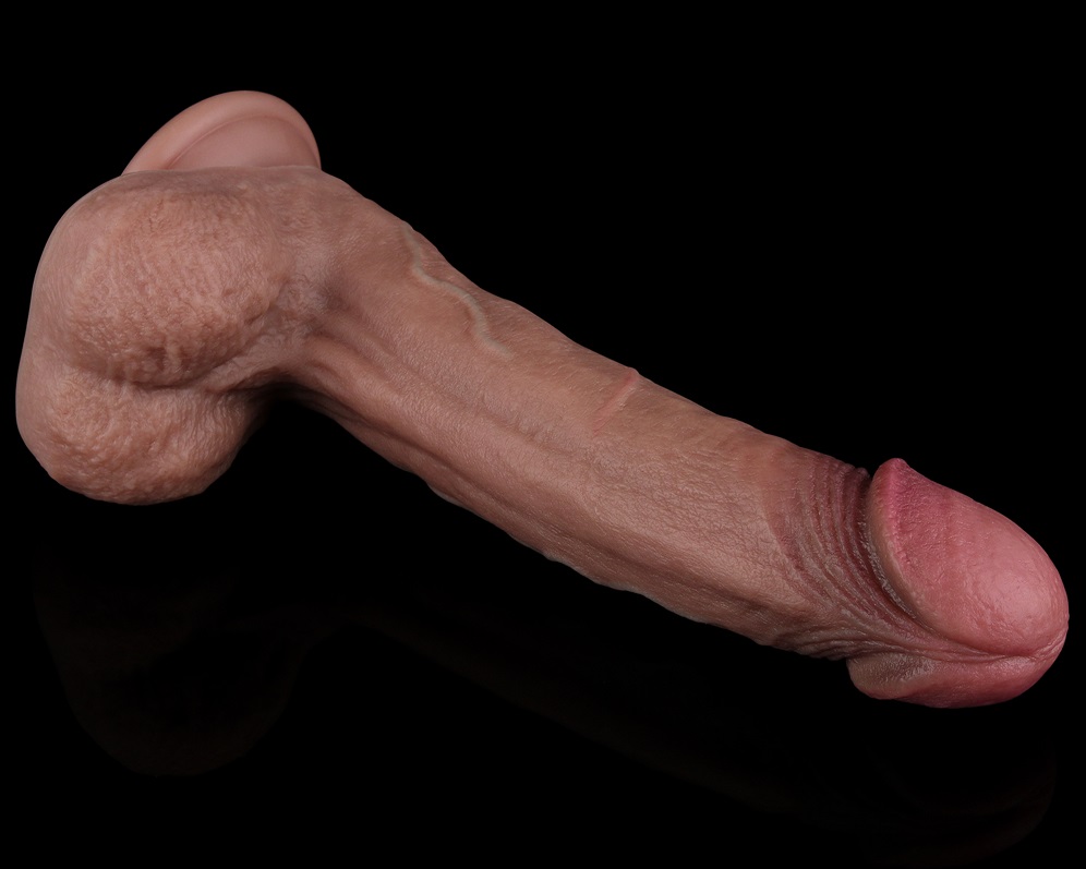 Lovetoy - 9'' Dual Layered Natural Dildo - Brown photo-10