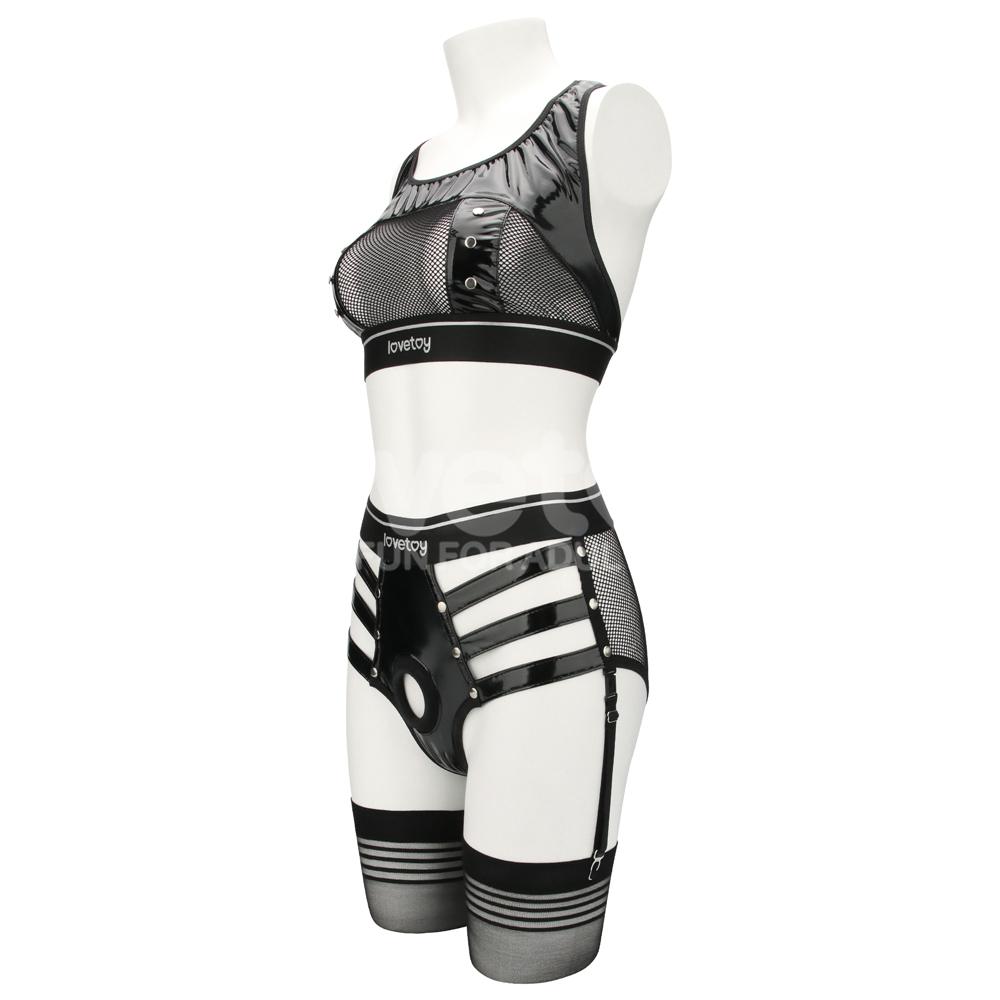 Lovetoy - Rebellion Reign Harness Strap-On Set XS/S - Black photo-4