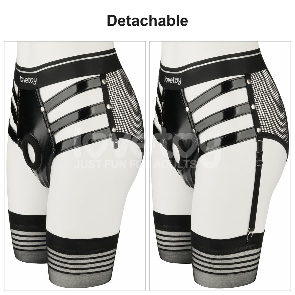 Lovetoy - Rebellion Reign Harness Strap-On Set L/XL - Black photo-10