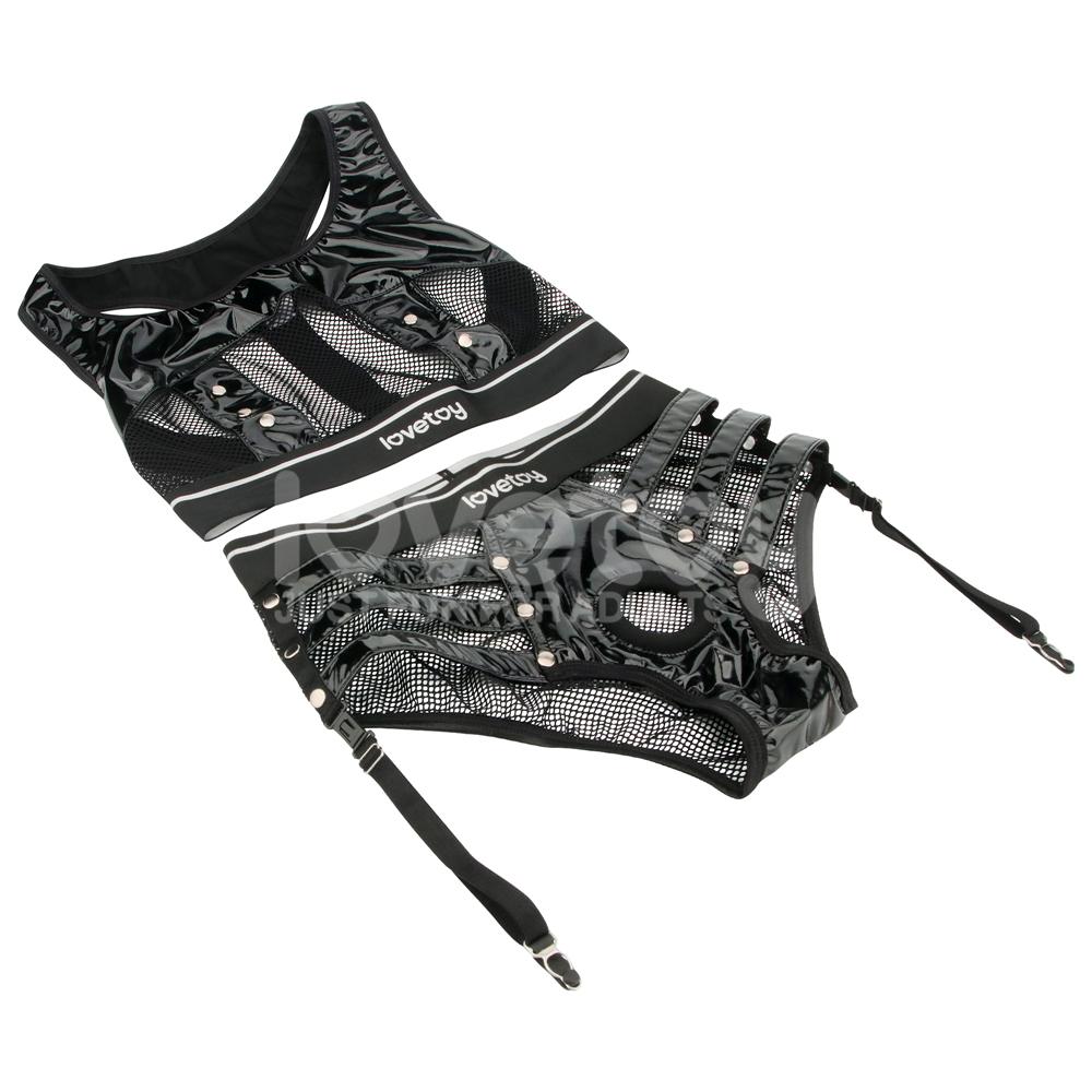 Lovetoy - Rebellion Reign Harness Strap-On Set L/XL - Black photo-11