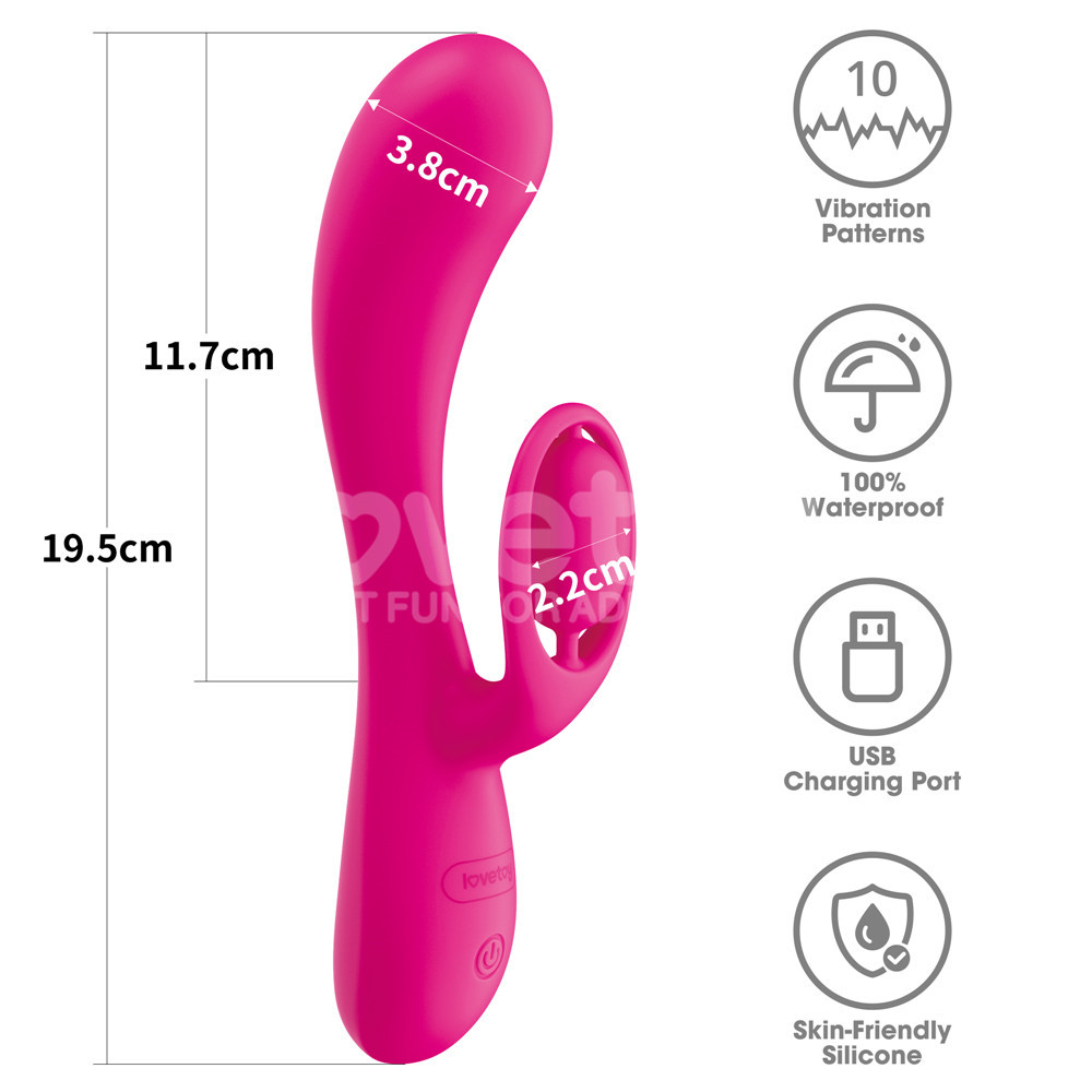 Lovetoy - Orbit Rabbit Vibrator - Pink photo-16