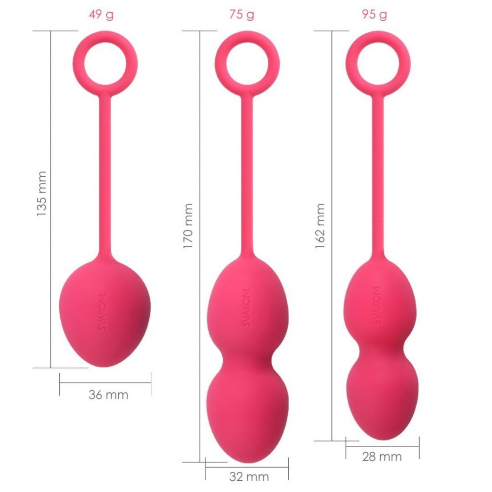 SVAKOM - Nova Kegel Balls - Plum Red photo-11
