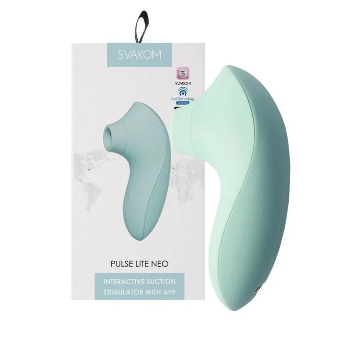SVAKOM - Pulse Lite Neo Interactive Stimulator - Seafoam Blue photo-13