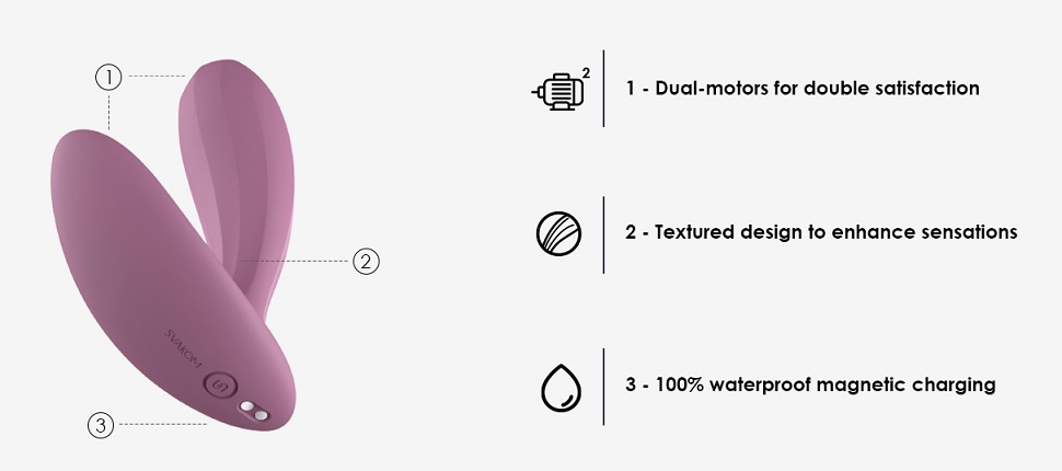 SVAKOM - Erica APP Wearable Vibrator - Romantic Rose photo-11