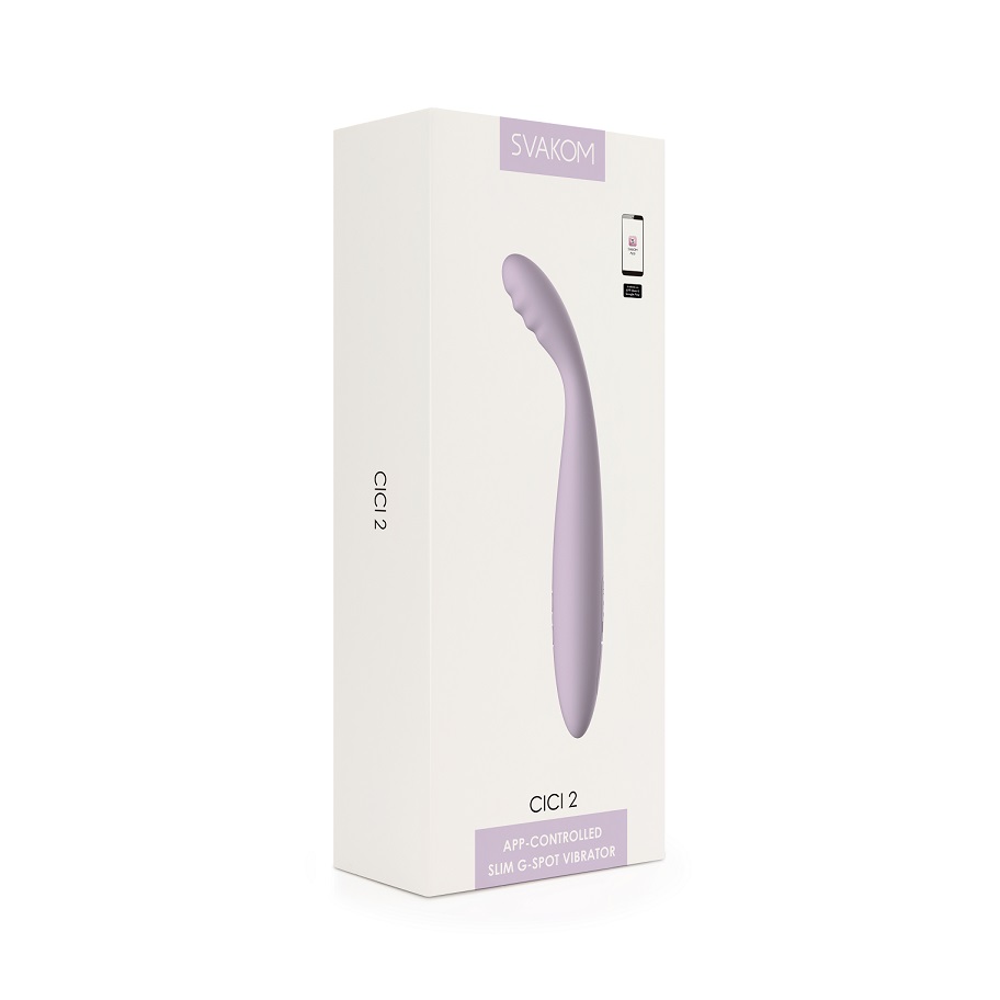 SVAKOM - Cici 2 APP G-spot Vibrator - Pastel Lilac photo-19