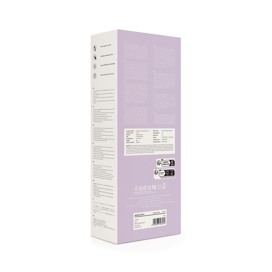 SVAKOM - Cici 2 APP G-spot Vibrator - Pastel Lilac photo-20