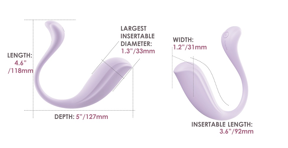 SVAKOM - Phoenix Neo 2 Interactive Egg Vibrator - Pastel Lilac photo-14