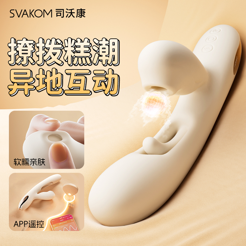 SVAKOM - Uneco Teasing APP G-spot Rabbit Vibrator - White photo-6