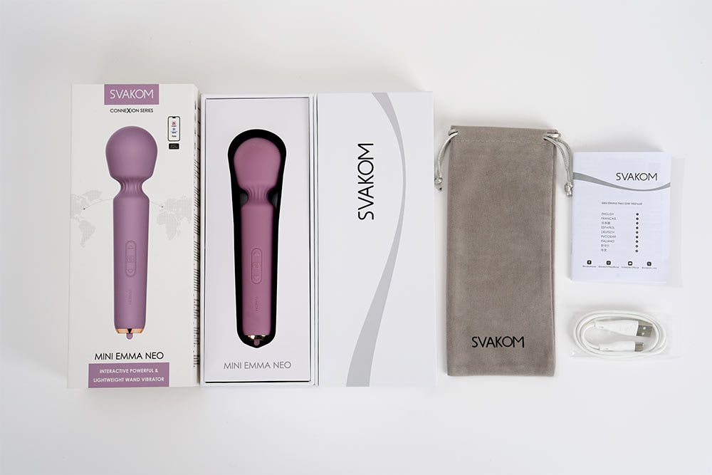 SVAKOM - Mini Emma Neo Interactive Wand Vibrator - Romantic Rose photo-8