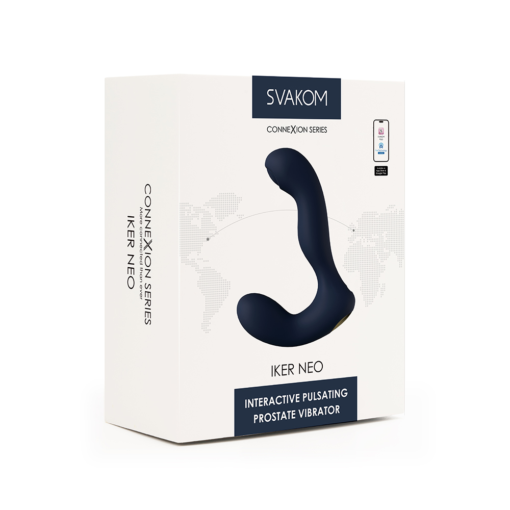 SVAKOM - Iker Neo Interactive Prostate Perineum Vibrator - Navy Blue photo-7