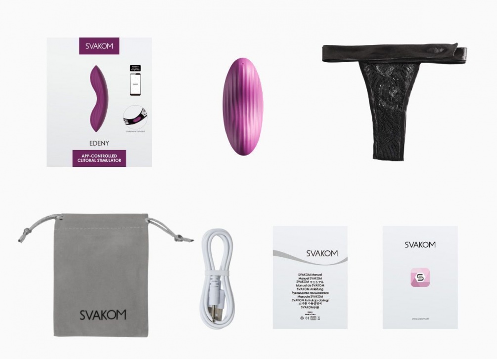 SVAKOM - Edeny APP Clitoral Panty Vibrator - Violet photo-15