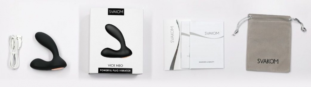 SVAKOM - Vick Neo Interactive Prostate Vibrator - Black photo-15