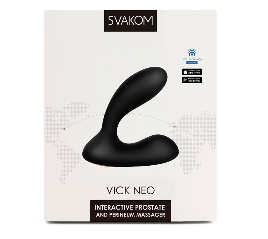 SVAKOM - Vick Neo Interactive Prostate Vibrator - Black photo-16
